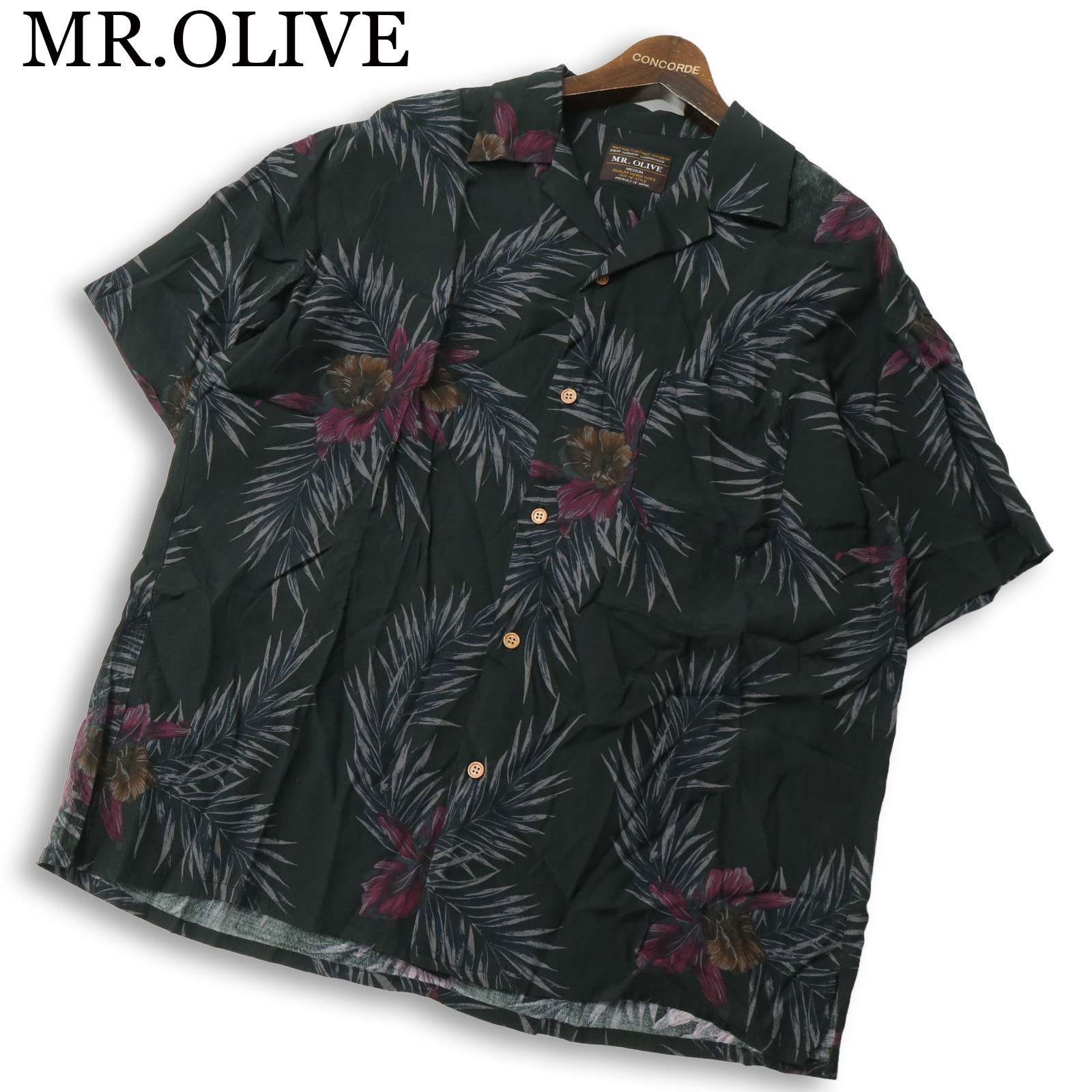 MR.OLIVE ミスターオリーブ 春夏☆ 半袖 レーヨン ビッグシルエット 