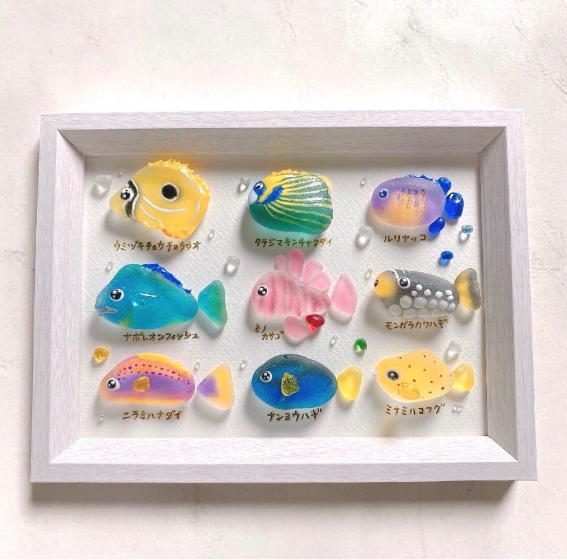 ご確認用　お魚図鑑　シーグラスアート