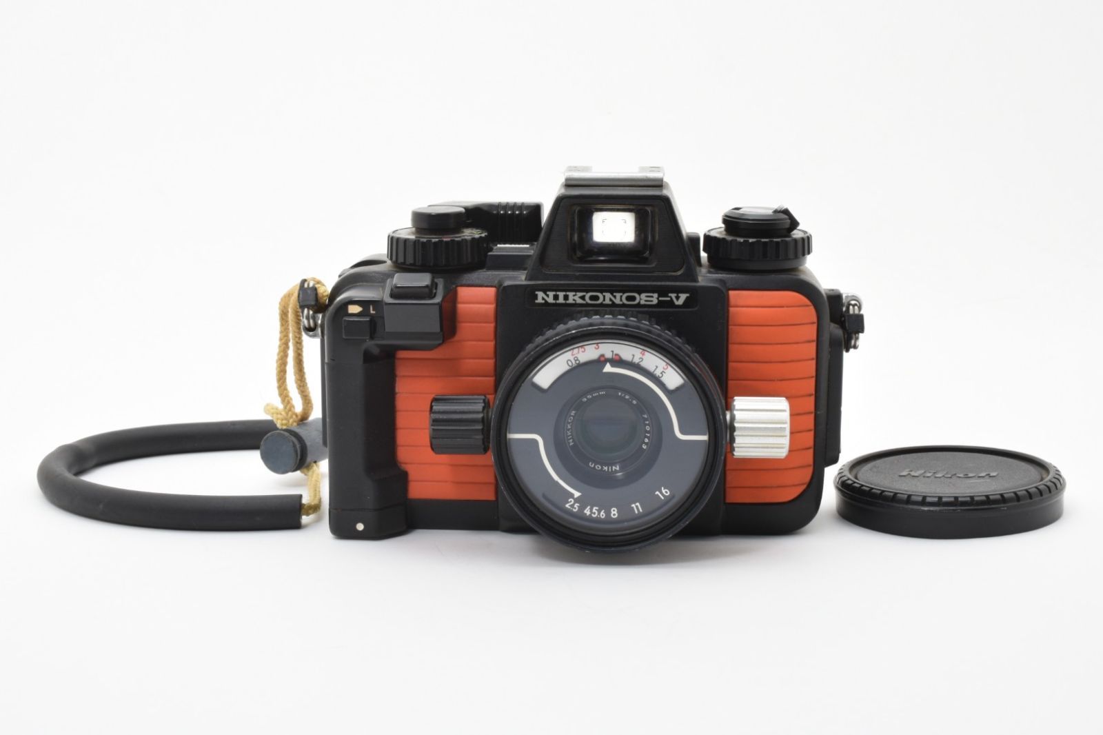 良品] NIKON NIKONOS-V 35mm f2.5 ニコン 水中カメラ オレンジ