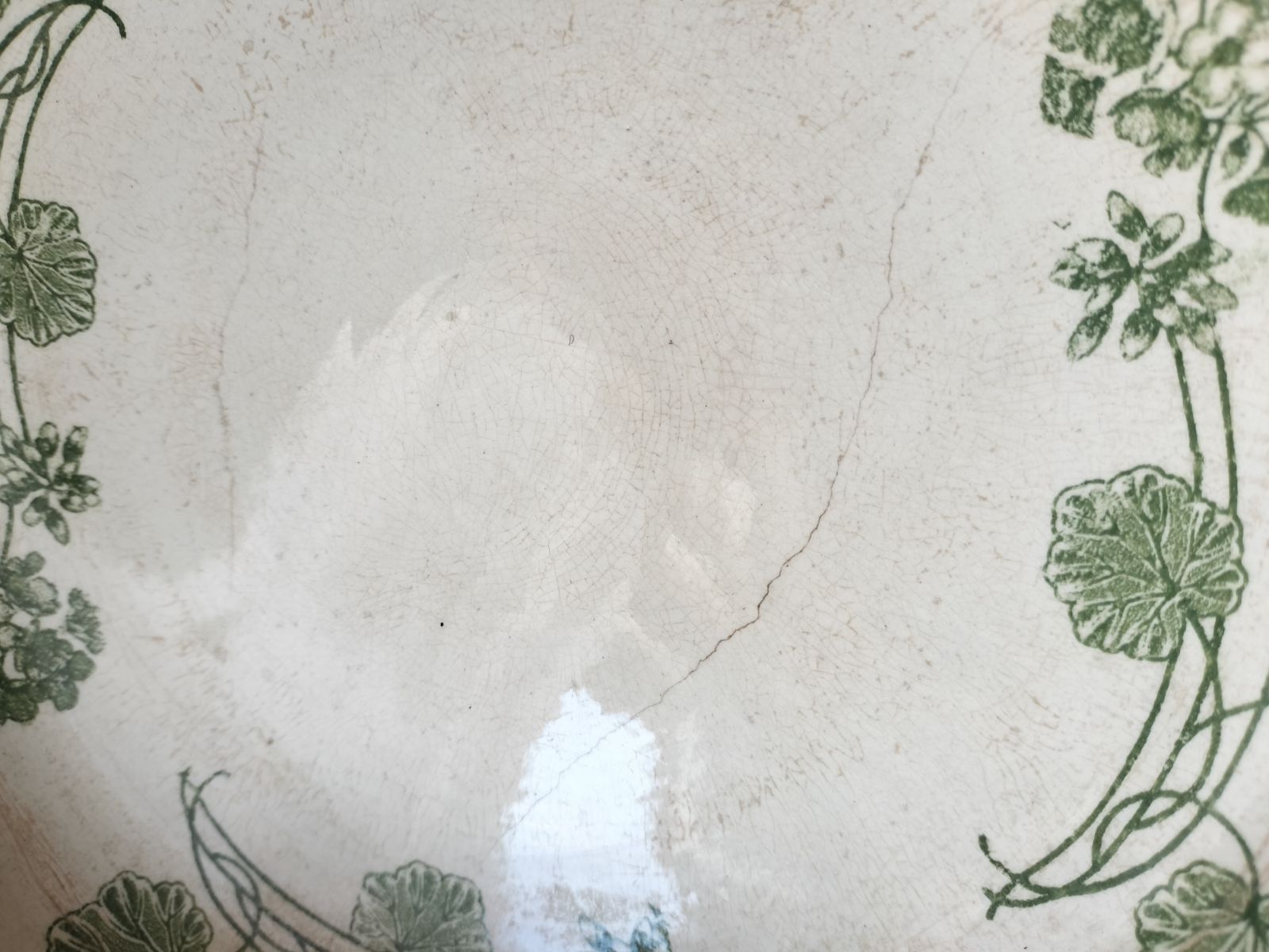 フランス アンティーク 絵つき Geranium サルグミンヌ コンポティエ