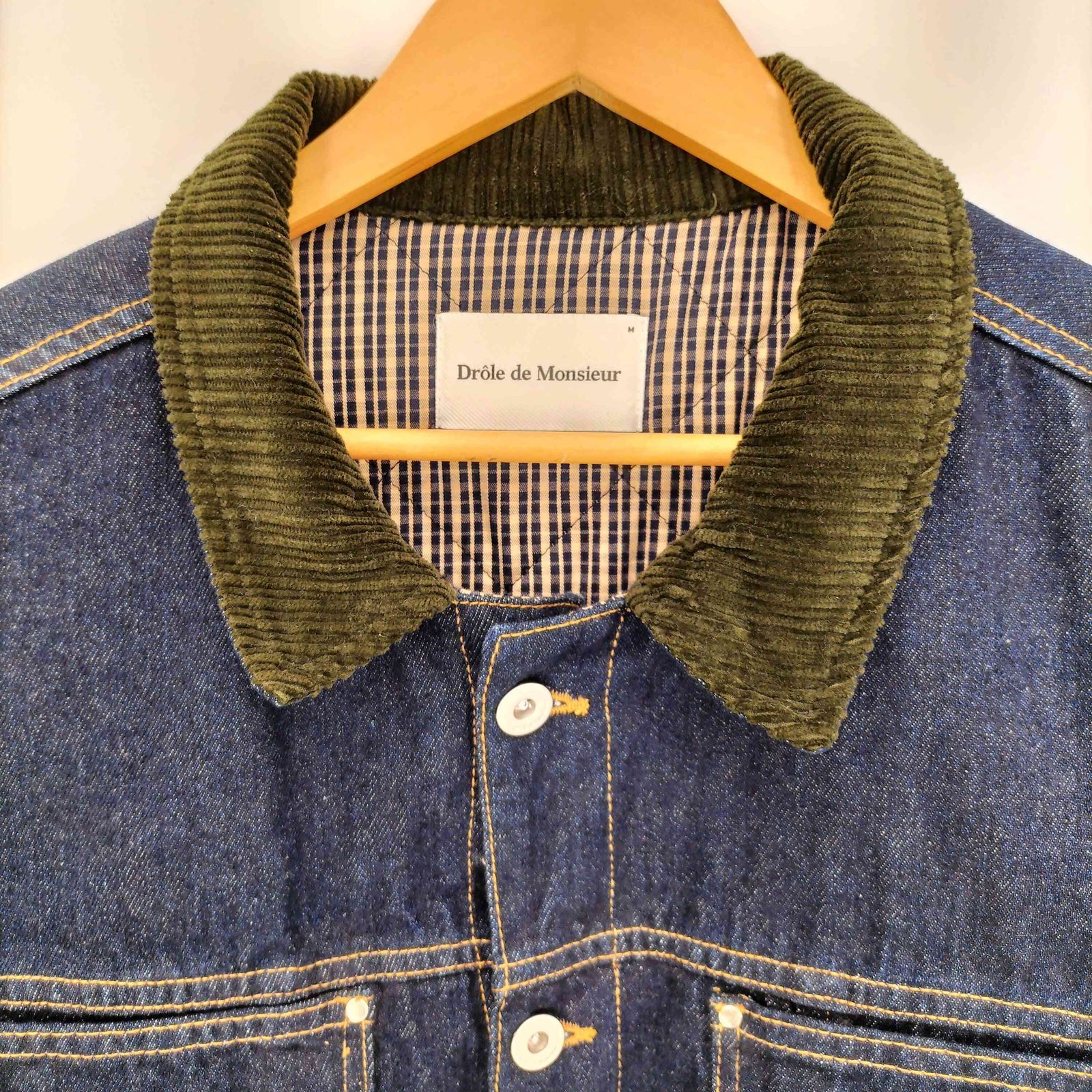 美品！DROLE DE MONSEUR クラシック デニムジャケット ドロールド ドロールドムッシュ DROLE DE MONSIEUR Jean Brut Jacket メンズ