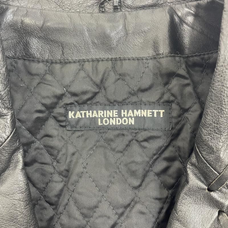 中古】KATHARINE HAMNETT LONDON テーラードレザージャケット 牛革