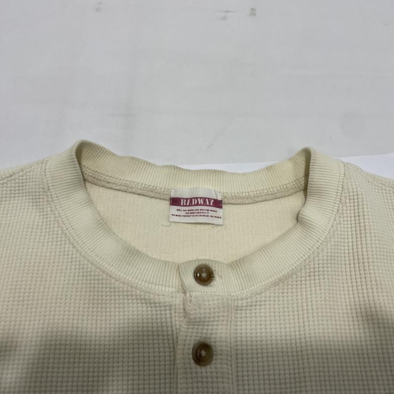 【中古】BADWAY BW henry neck thermal サイズL アイボリー BW1096 バッドウェイ ヘンリーネックサーマル[19][240019531352] 中古】BADWAY BW henry neck thermal サイズL アイボリー BW1096
