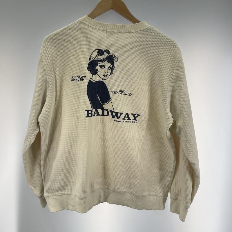 中古】BADWAY BW henry neck thermal サイズL アイボリー BW1096