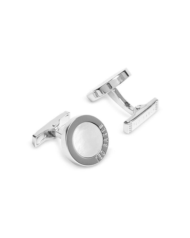 テッドベーカー メンズ アクセサリー カフスボタン Ted Baker Coopers Round Epoxy Cufflinksilver シルバー