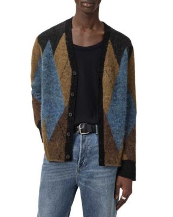 オールセインツ メンズ アウター カーディガン ALLSAINTS Bernie Cardigan Cider Brown ブラウン