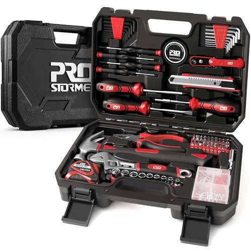Prostormer 160点 家庭用修理ツールセット 工具セット 工具箱DXT Prostormer 160点 家庭用多機能工具セット（収納ケース付） バイク