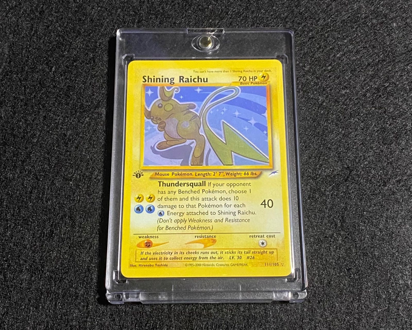 ポケモンカード ひかるライチュウ Shining Raichu 111/105 英語版 