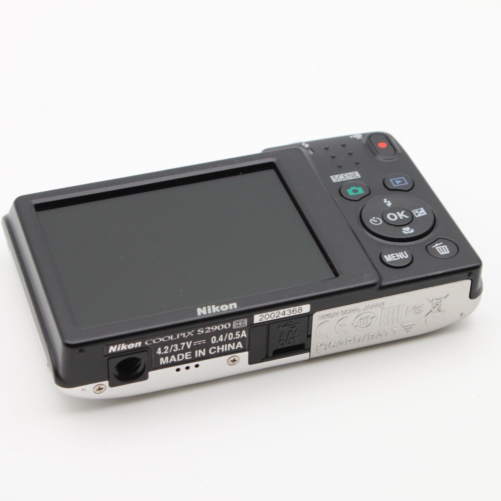 極上品】 Nikon COOLPIX S2900 シルバー 5倍ズーム 2005万画素