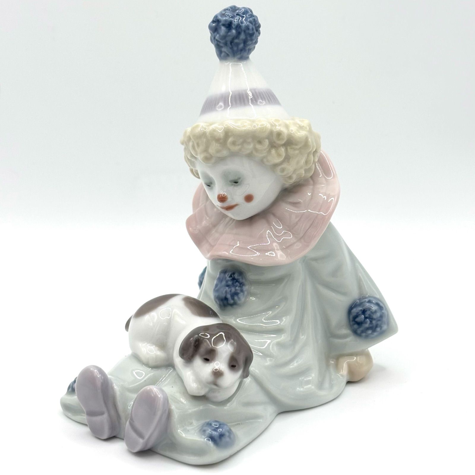希少 リヤドロ LLADRO フィギュリン 5277 「子犬を持つピエロ」 ピエロ