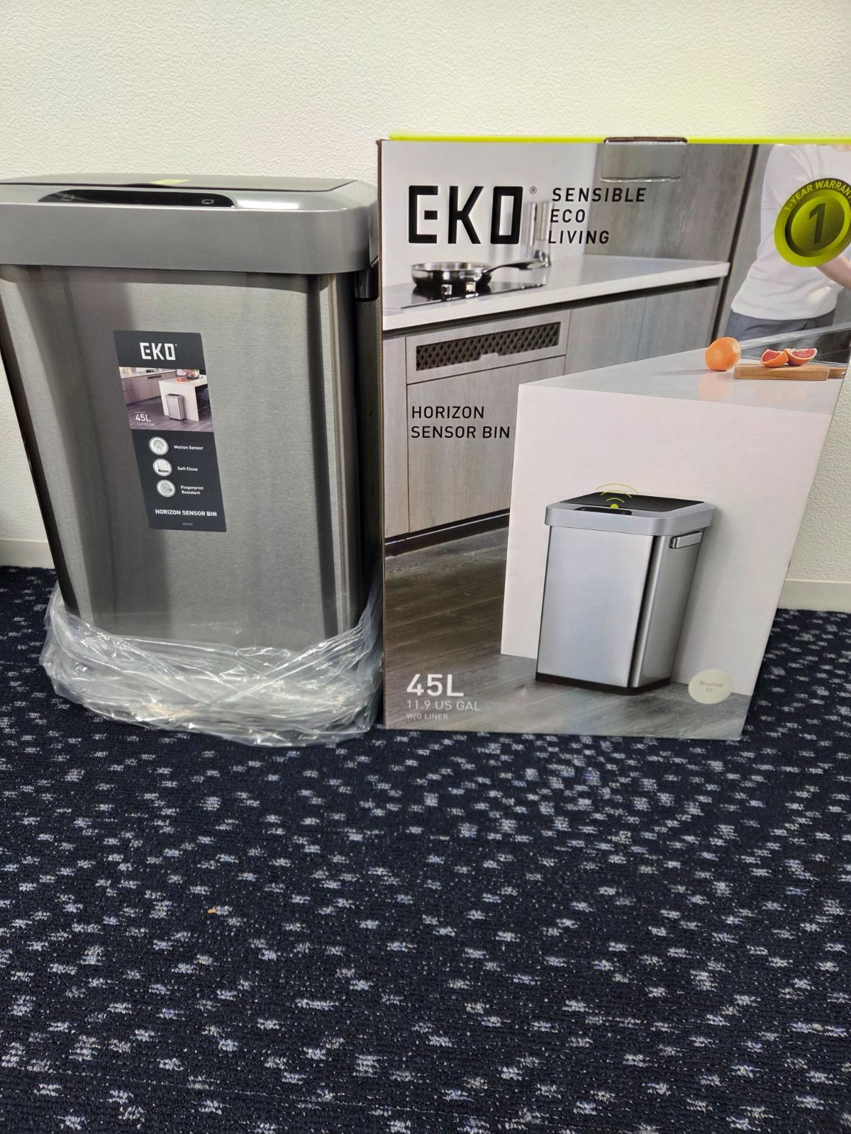 EKO ホライゾン センサービン EK9262 45L シルバー 自動開閉 センサー