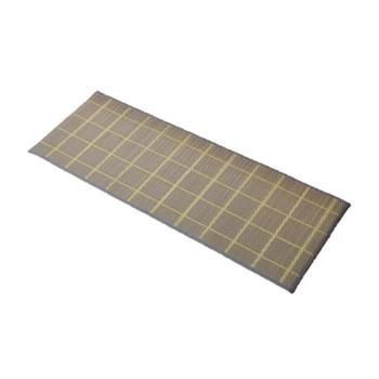 国産い草キッチンマット 『チェック』 グレー 約60×270cm 8239780