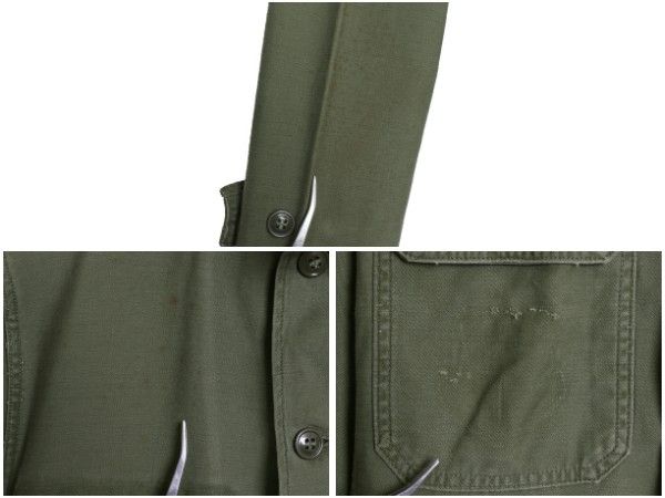 60s 米軍実物 US AIR FORCE コットン サテン ユーティリティ シャツ 