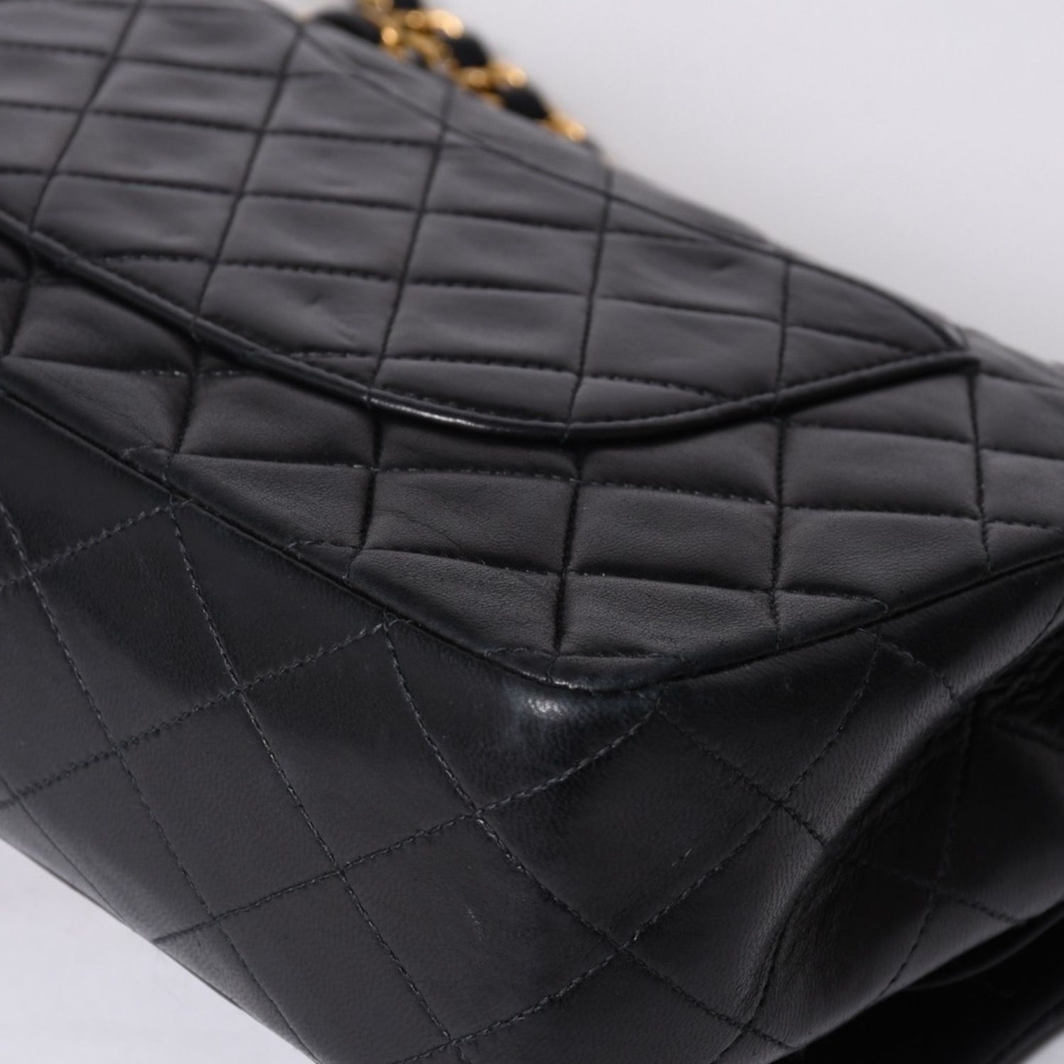 極美品 CHANEL シャネル マトラッセ25 Wフラップ Wチェーンショルダーバッグ 4番台 ココマーク ラムスキン ブラック中古 4a001342 CHANEL（シャネル） マトラッセ25 ココマーク Wフラップ ハンドバッグ