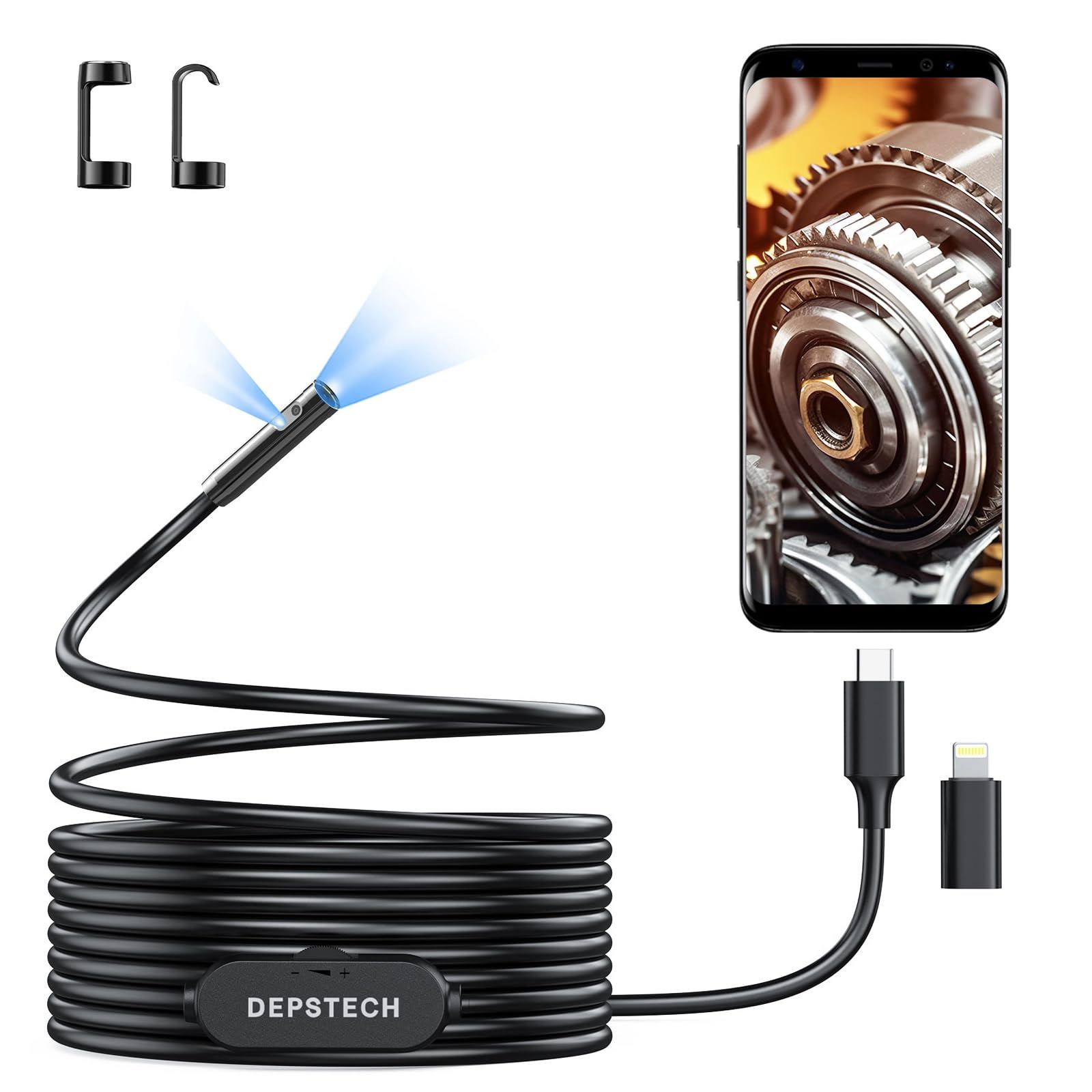 360万画素＆2K最新型】 ファイバースコープ Amazon.co.jp: 【2カメラ＆360万画素】ファイバースコープ 内視鏡 7.9