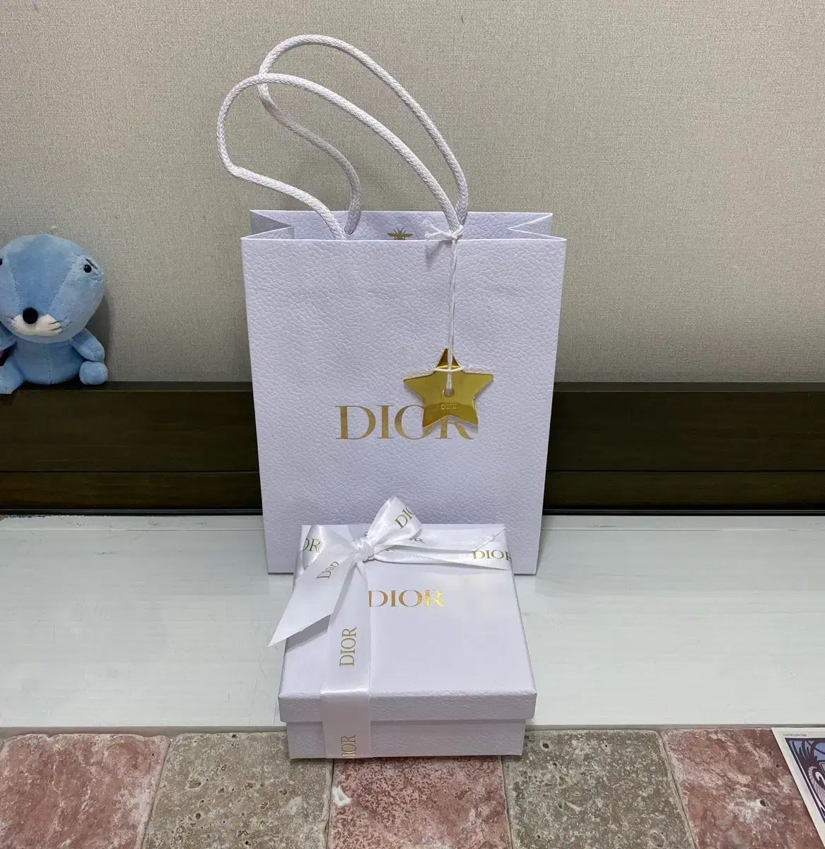 ディオール 財布 ボックス(14x14x5.5)+バインダー リフィル+リボン+星