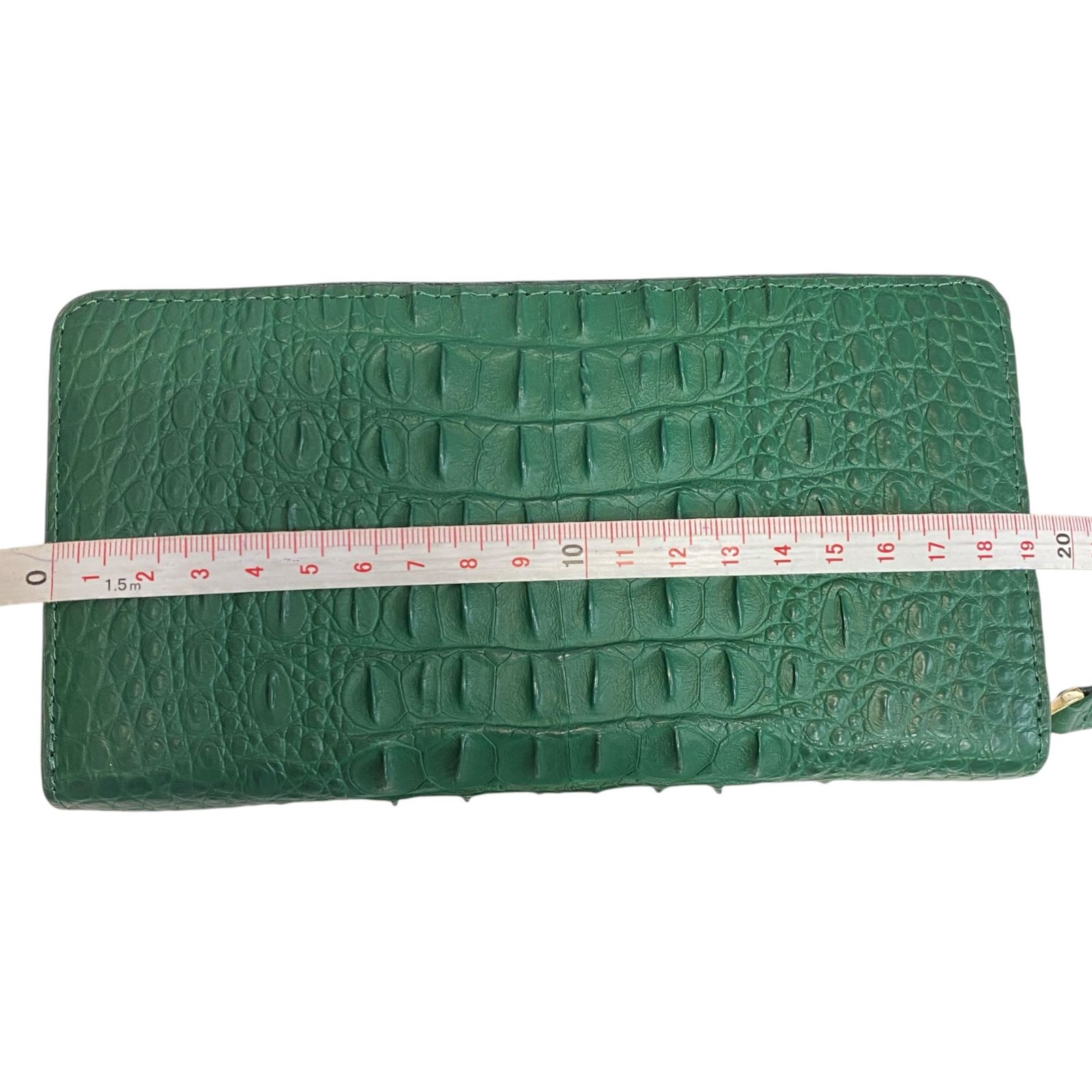 RODANIA ロダニア ワニ皮 クロコダイル 長財布 グリーン 小銭入れ付き財布  箱付き 【未使用】 Y9691RK RODANIA - RODANIA ロダニア ワニ皮 クロコダイル 長財布 グリーン