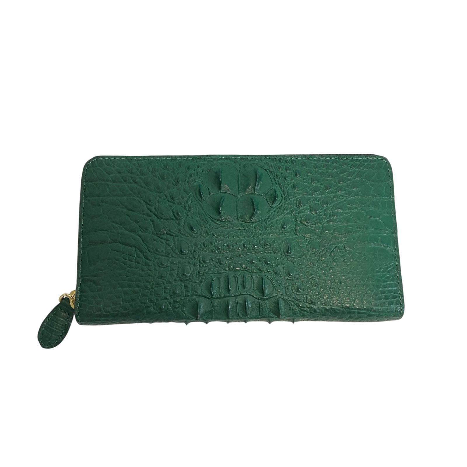 RODANIA ロダニア ワニ皮 クロコダイル 長財布 グリーン 小銭入れ付き財布  箱付き 【未使用】 Y9691RK RODANIA - RODANIA ロダニア ワニ皮 クロコダイル 長財布 グリーン