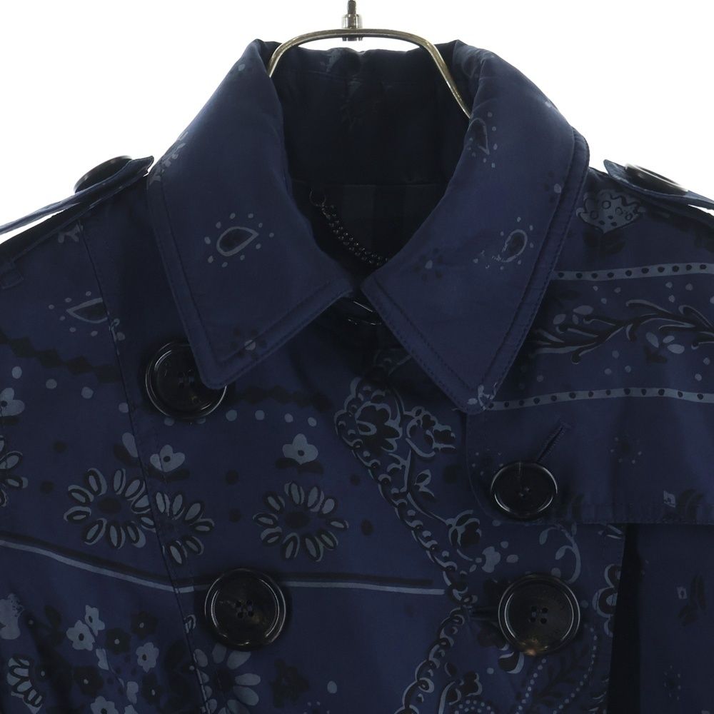 ネイビーのバーバリープローサムのトレンチコート BURBERRY PRORSUM (バーバリー プローサム) Trench Coat バンダナ