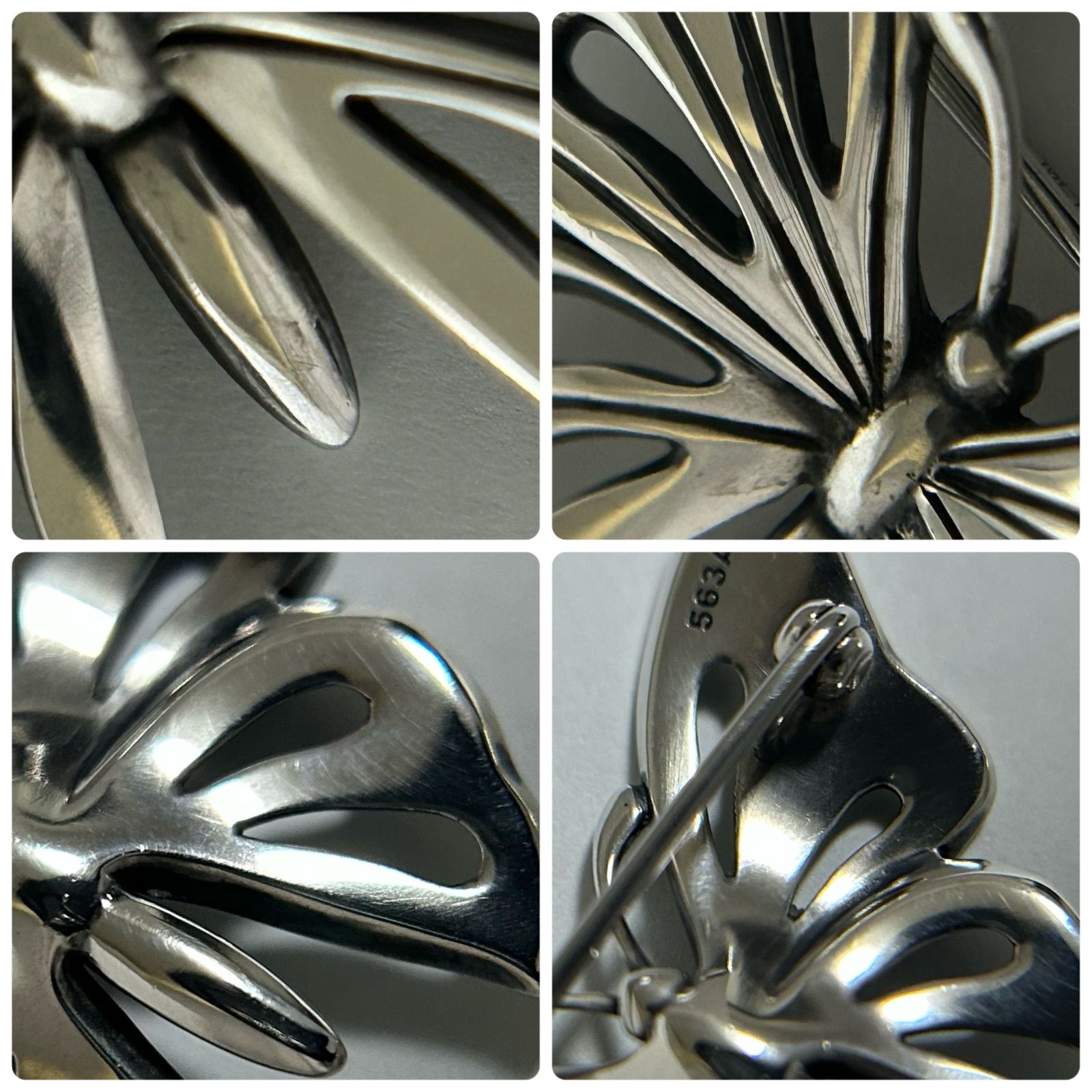 ジョージジェンセン ブローチ バタフライ 蝶 563A AG925 Georg Jensen