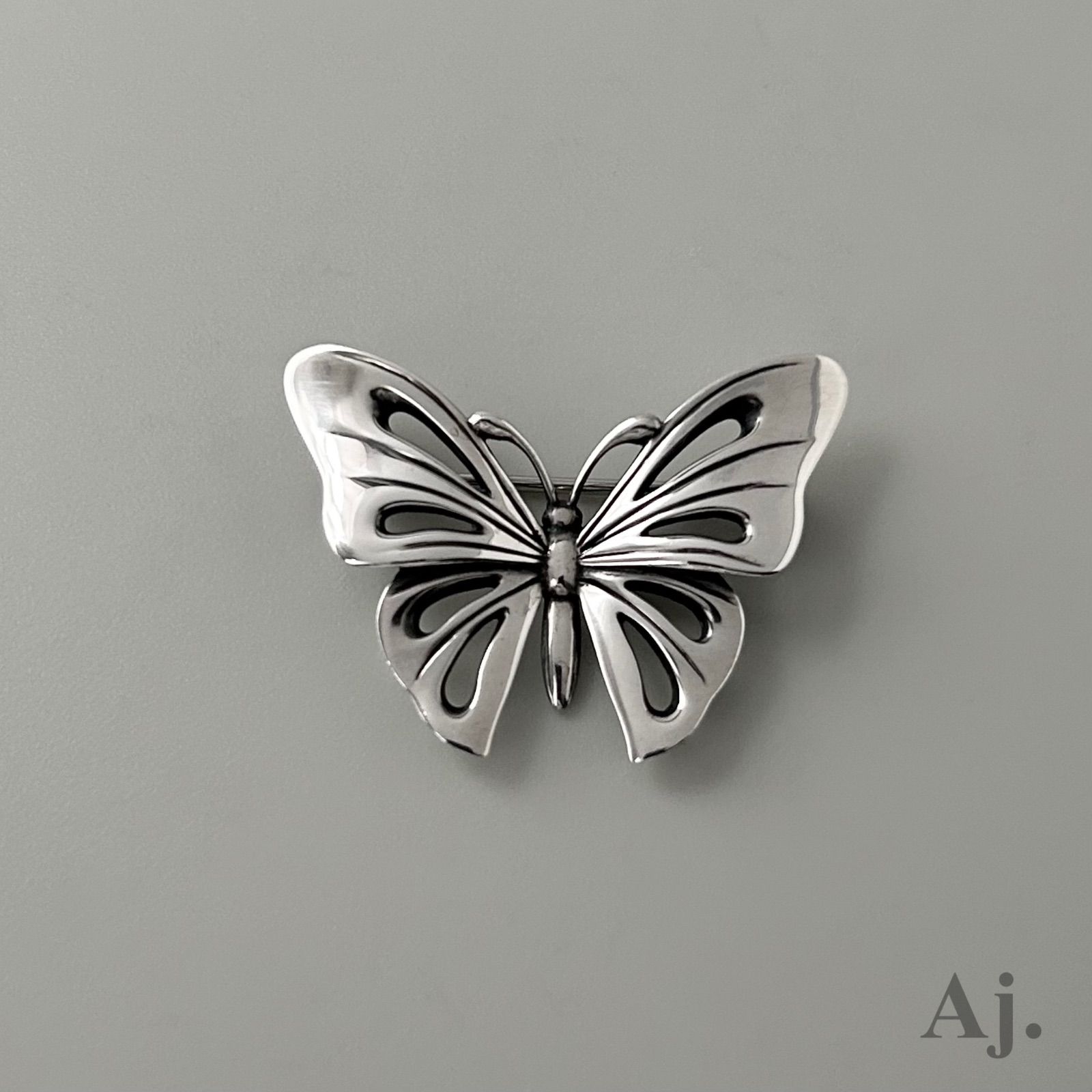 ジョージジェンセン ブローチ バタフライ 蝶 563A AG925 Georg Jensen