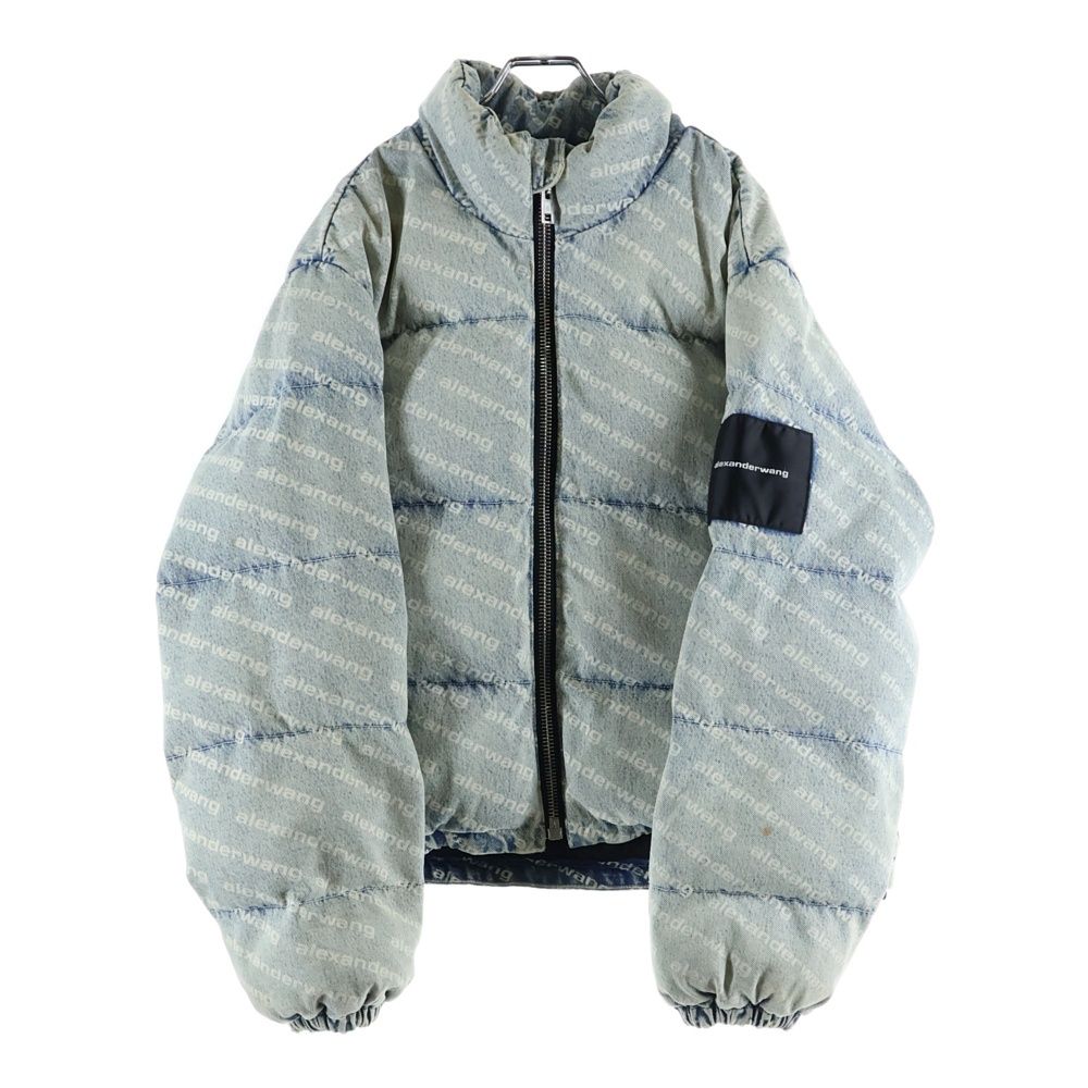 メンズ ALEXANDER WANG (アレキサンダーワン) Blue Denim Logo Puffer 