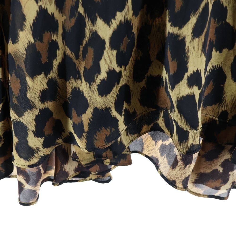 Sacai サカイ 22SS Leopard Print Knit Pullover レオパードプリント プルオーバーニット レディース ブラック/ブラウン 22-06354 sacai - Sacai サカイ 22SS Leopard Print Knit Pullover レオパード