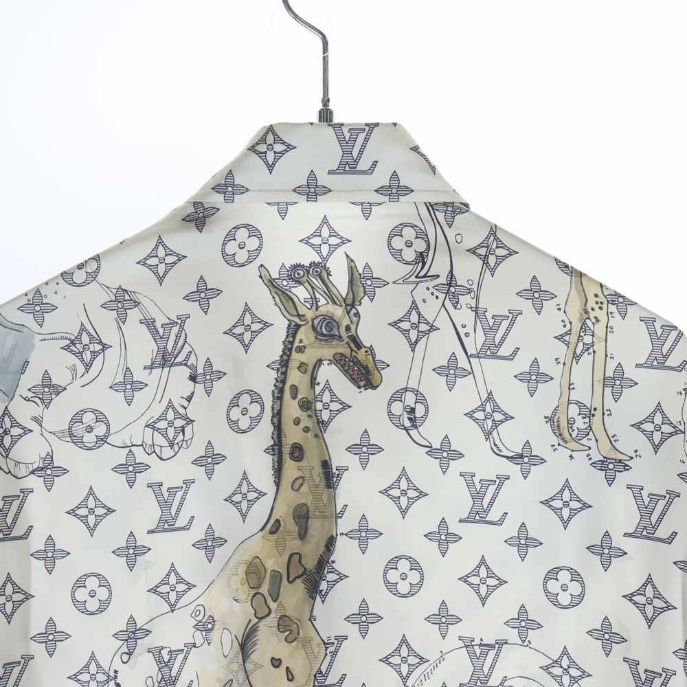 【美品・限定コラボ】ルイヴィトン×チャップマンブラザーズ　モノグラム総柄シャツ ルイヴィトン コピー チャップマンブラザーズコラボ シルク長袖シャツ