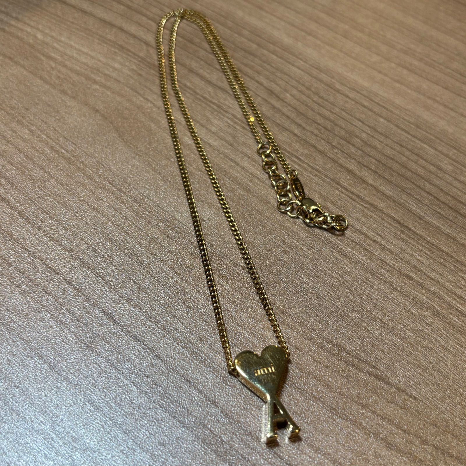 o) AMI PARIS アミパリス AMI DE COEUR ペンダントネックレス ゴールド
