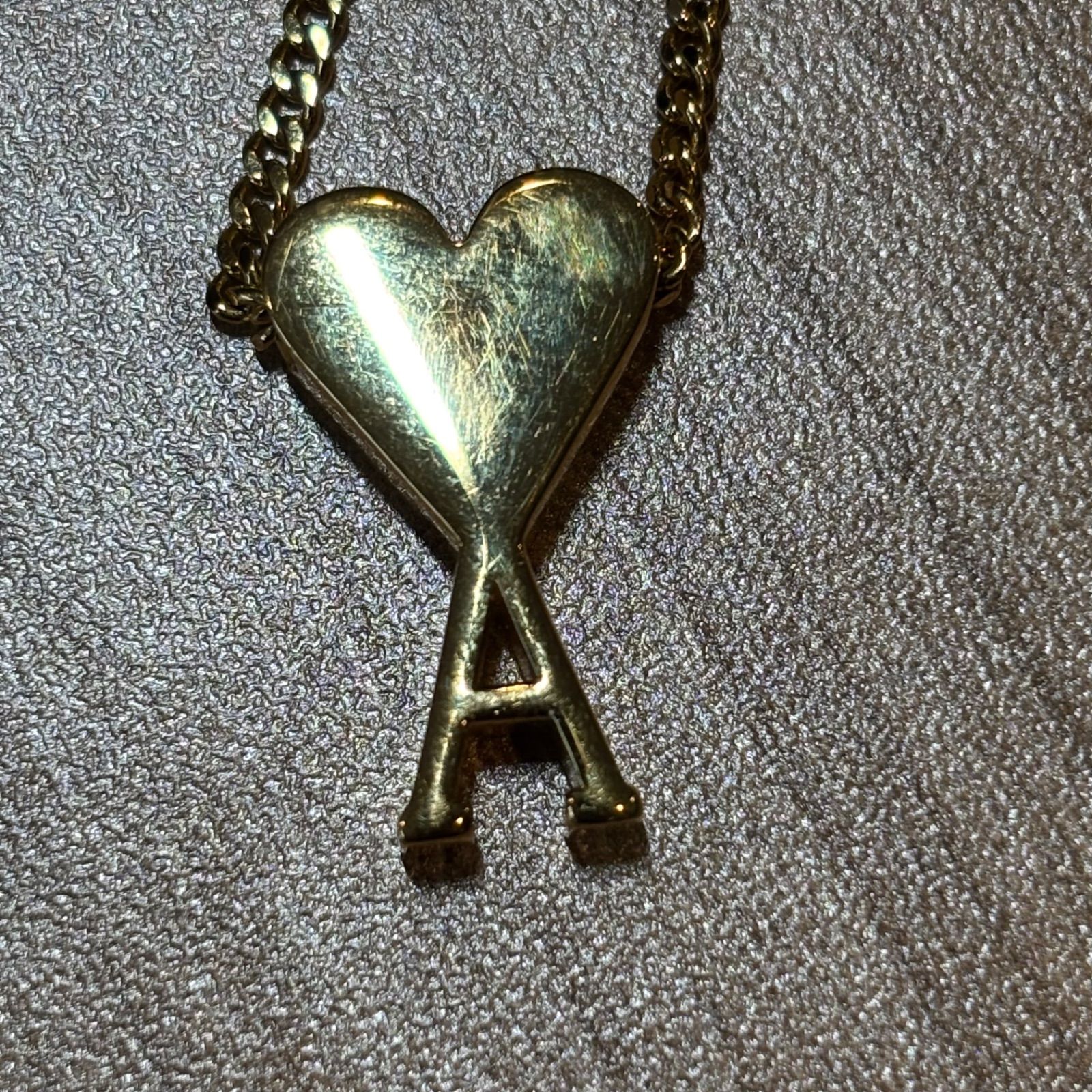 o) AMI PARIS アミパリス AMI DE COEUR ペンダントネックレス ゴールド