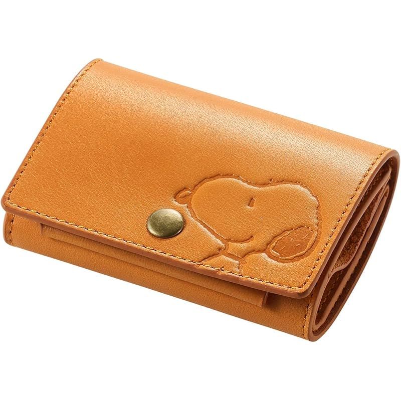 【新品】 [スヌーピー/SNOOPY]ミニ財布 イタリアンレザー 本革 レディース メンズ 3つ折り財布 小銭入れ (オレンジ) [並行輸入品] 1