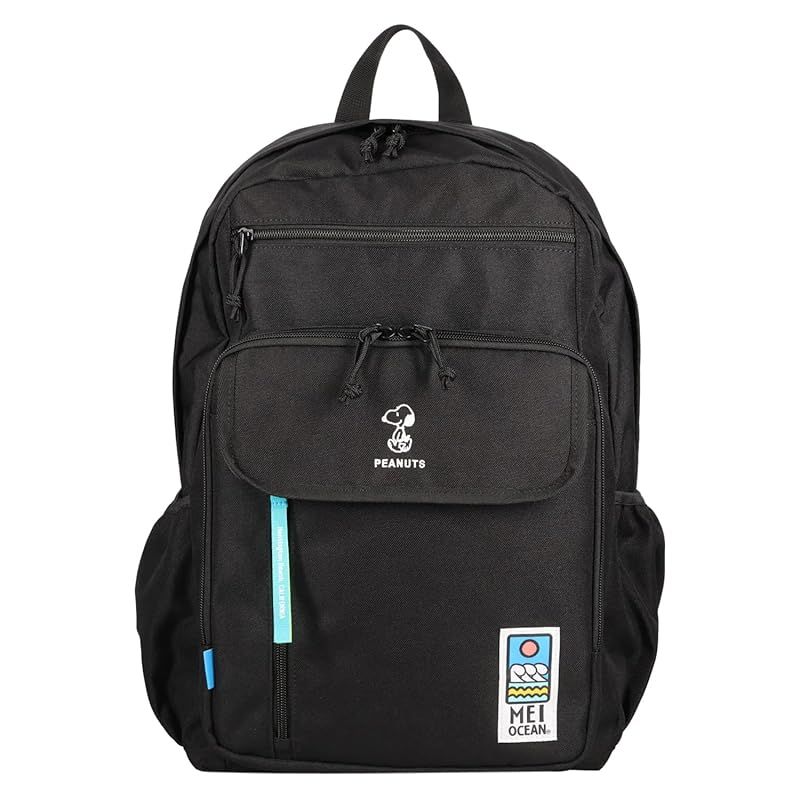 【新品】 [メイオーシャン] リュック 28L(スヌーピーコラボ)[ 62065 / PEANUTS back pack ] A4収納 BK BK_ブラック 1