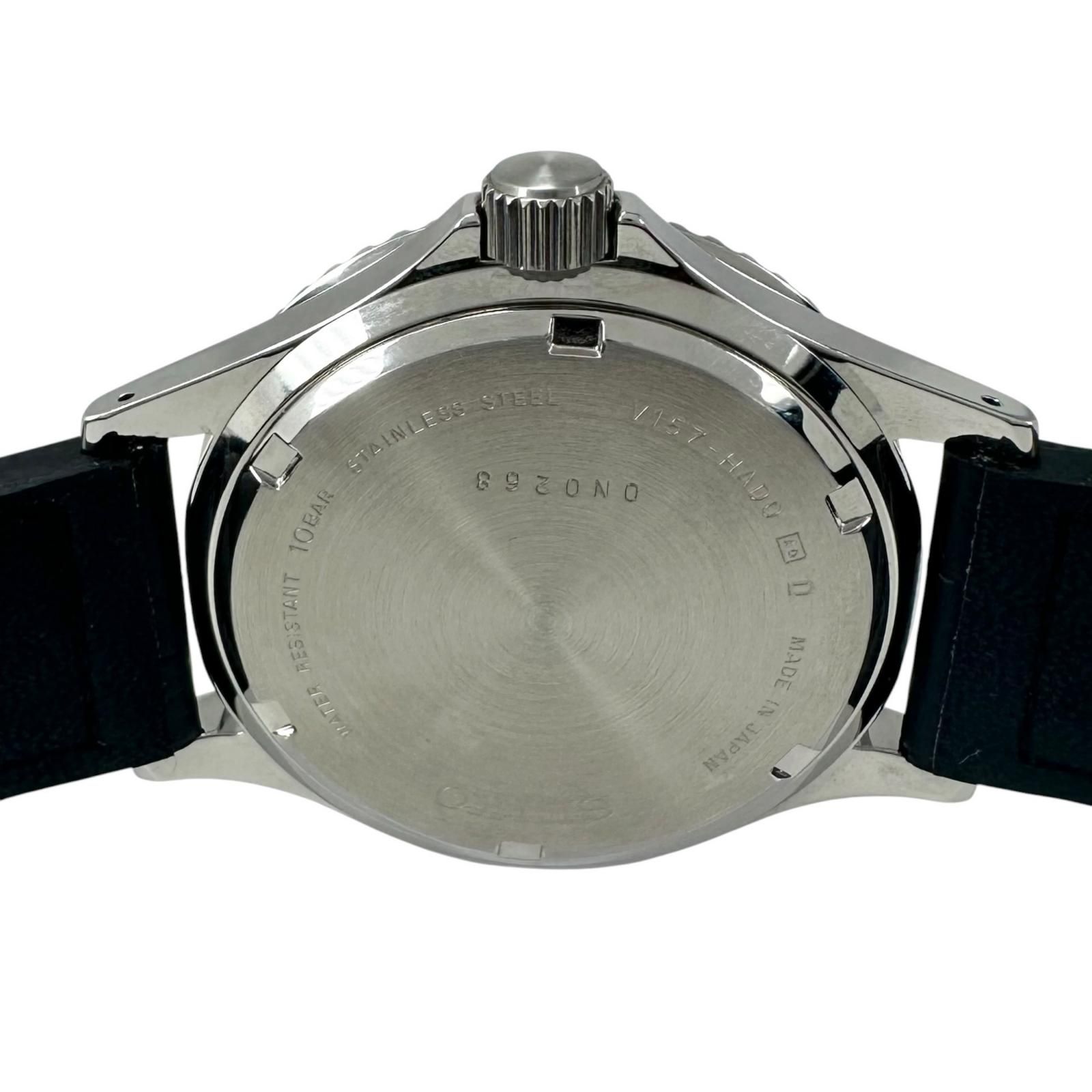 極美品 SEIKO セイコー ソーラー V157-HADO 腕時計 ステンレススチール 
