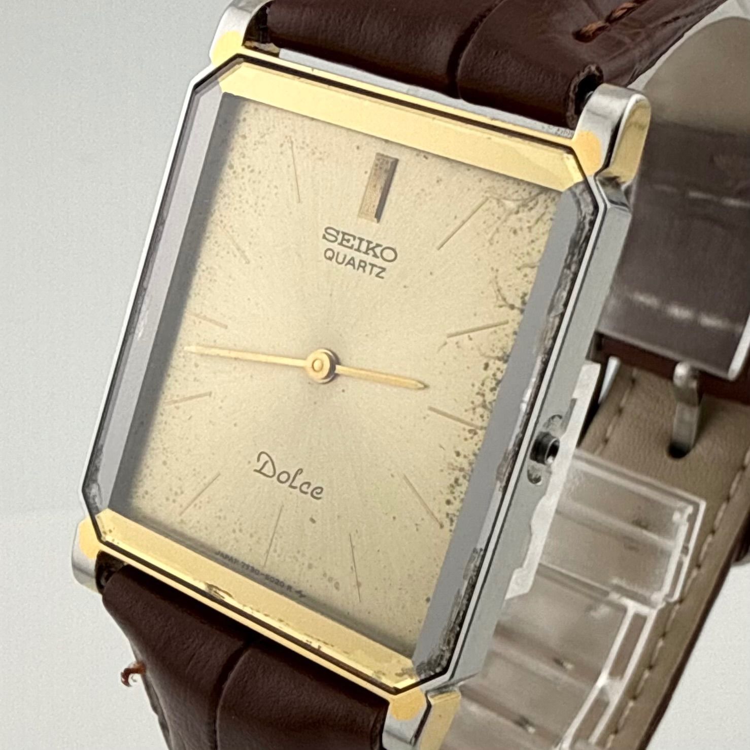 SEIKO 7730-5020 セイコー DOLCE ドルチェ スクエア メンズ 腕時計 