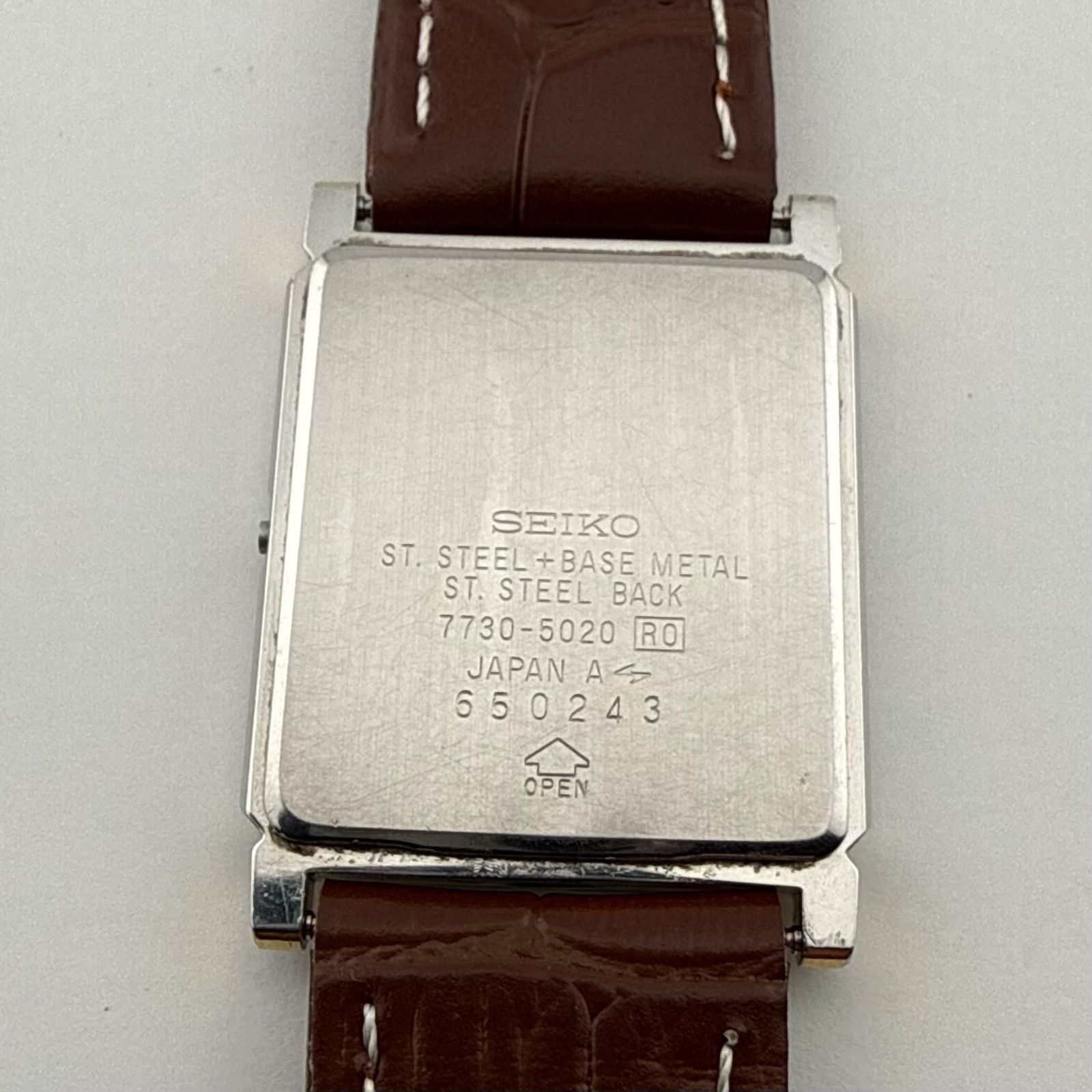 SEIKO 7730-5020 セイコー DOLCE ドルチェ スクエア メンズ 腕時計 