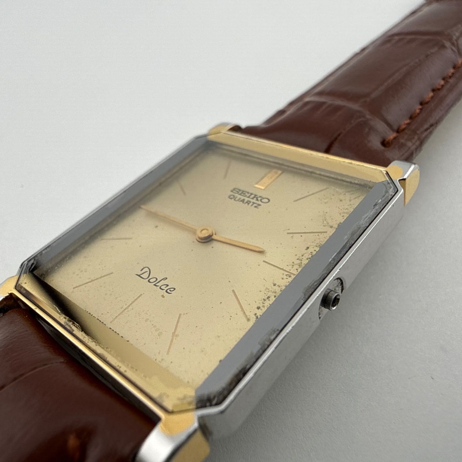 SEIKO 7730-5020 セイコー DOLCE ドルチェ スクエア メンズ 腕時計 