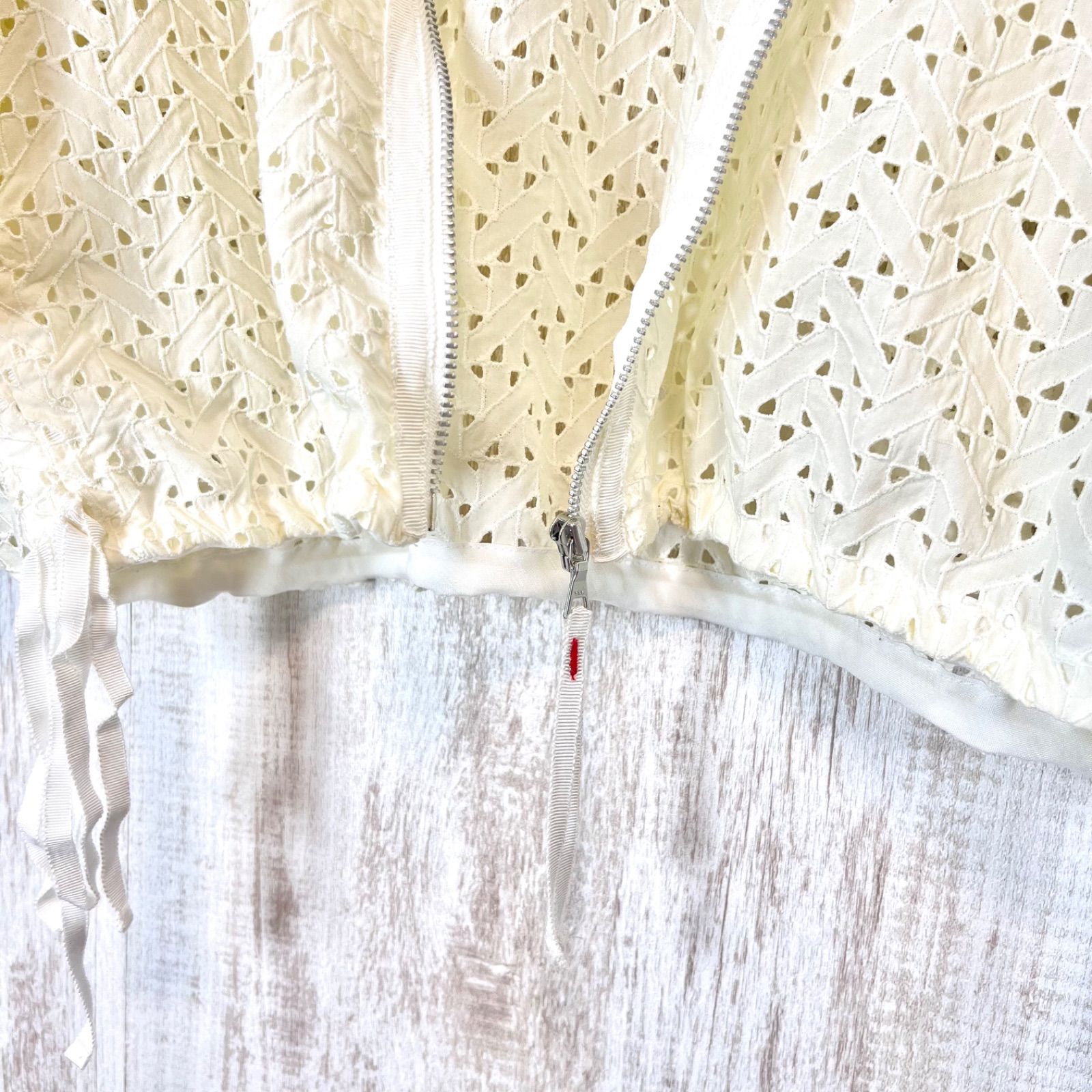 ヴィヴィアンタム Vivienne Tam カーディガン コーディガン レース 七分袖 コットン トップス レディース 0(S相当) ベージュ VIVIENNE TAM（ヴィヴィアンタム）公式オンラインストア