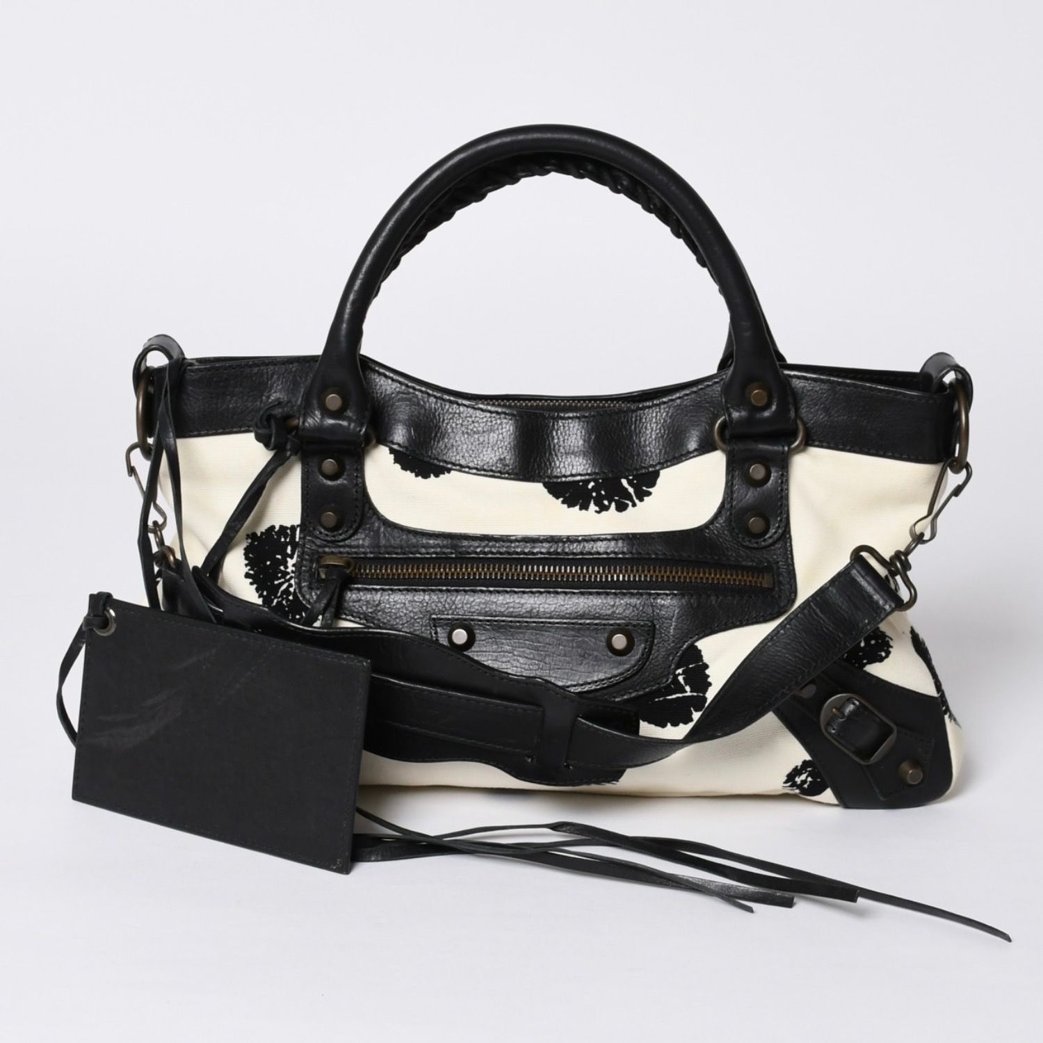 BALENCIAGA ボディバッグ ブラック/ホワイト BALENCIAGA ショルダーバッグ ホワイト/ブラック BALENCIAGA