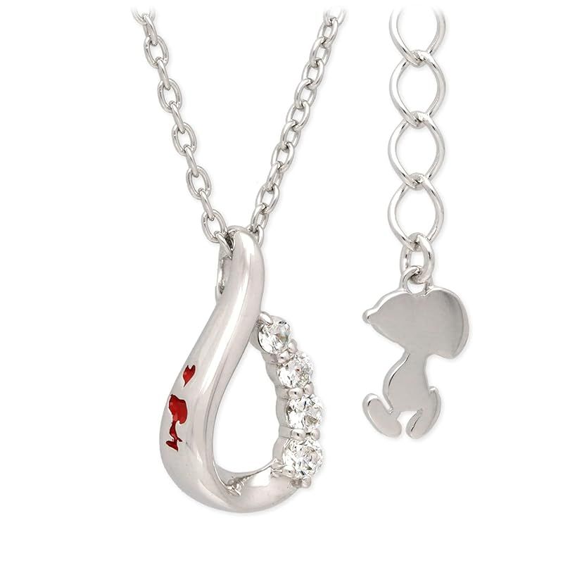 【新品】 [ジェイウェル] スヌーピー SNOOPY シルバー ネックレス 大人 グッズ アクセサリー 彼女 レディース 女性 誕生日 記念日 ギフトラッピング プレゼント ネックレスデザイン：ドロップ ぬいぐるみ付バッグ：つけない 1