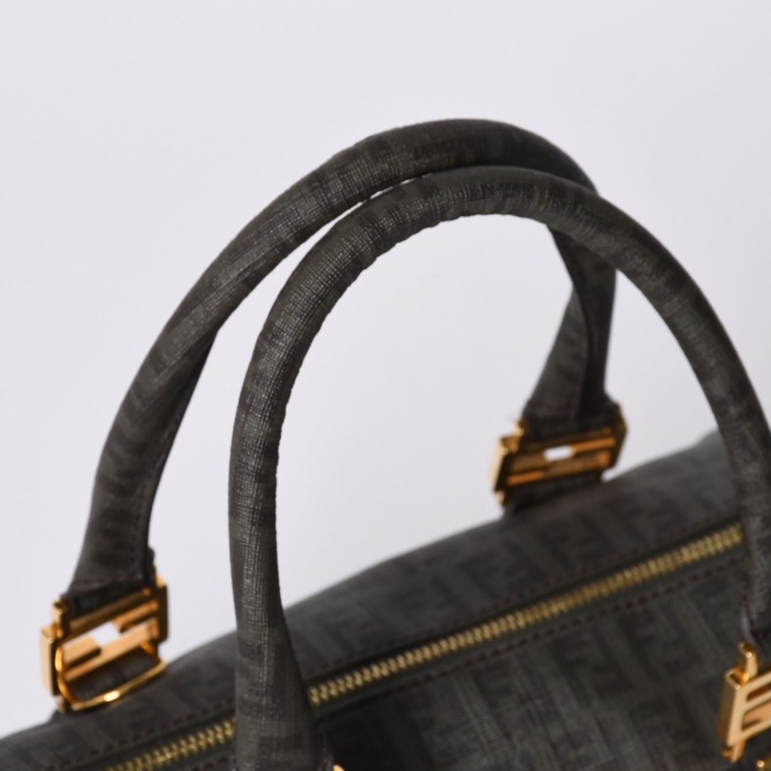 FENDI フェンディ ゴールド金具 PVC ハンドバッグ Hand Bag 8BL068
