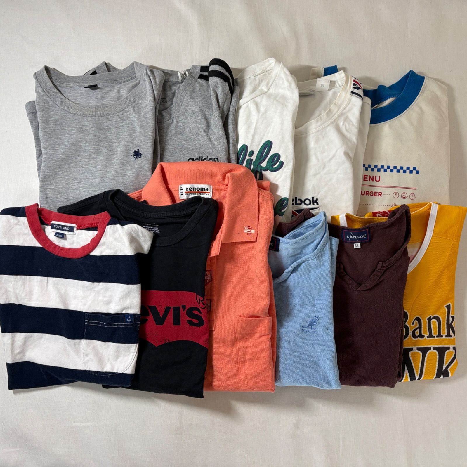 メンズサマートップス11点まとめ売り XS〜Mサイズ Tシャツ ポロシャツ 
