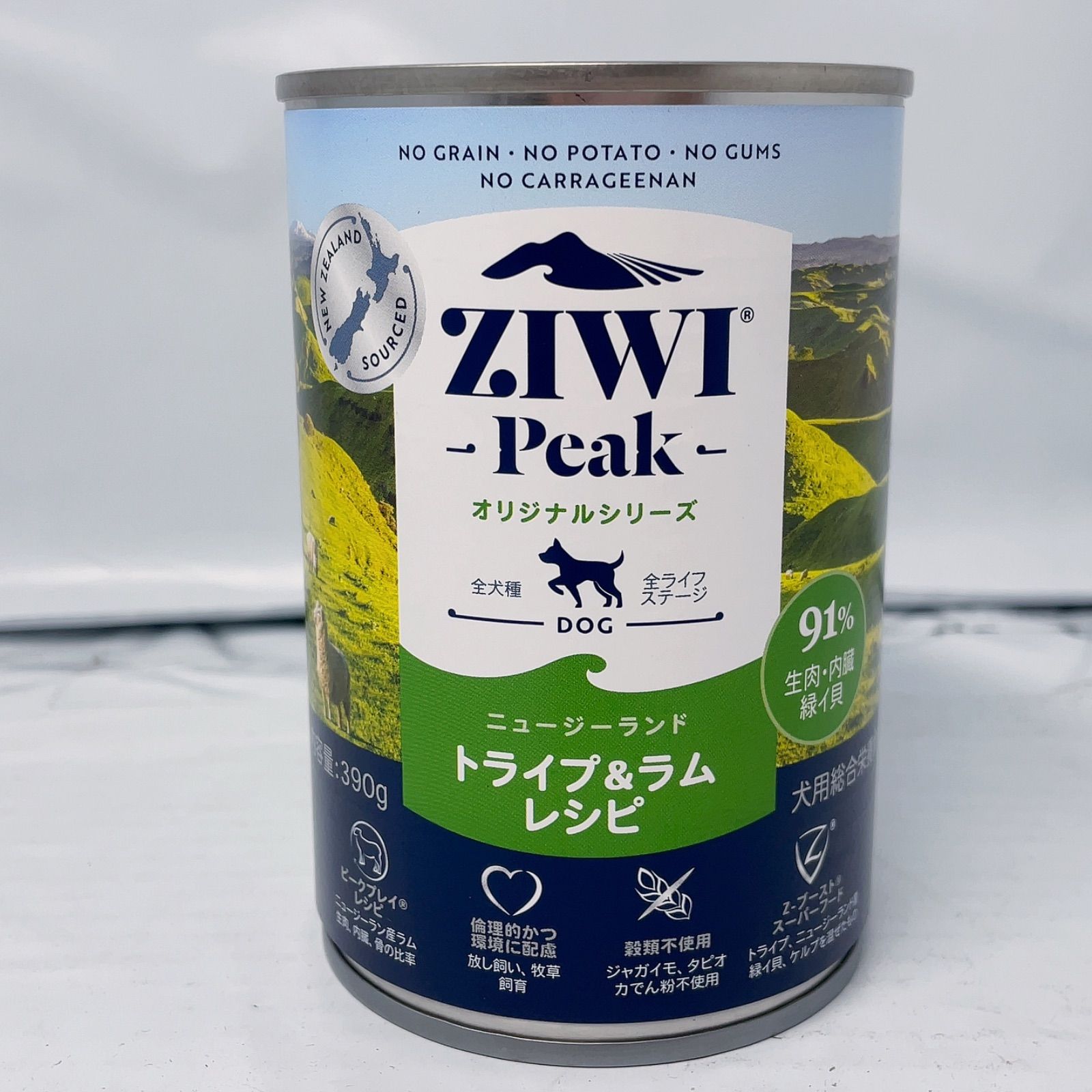 ジウィピーク (ZIWI Peak) 缶詰 ラム (犬用) 390g×12缶 (ケース販売
