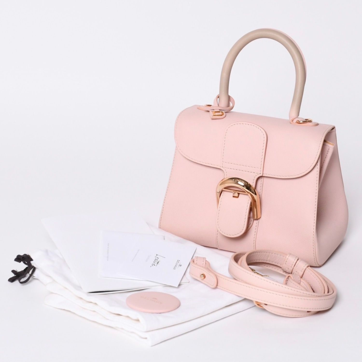 Delvaux デルヴォー Brilliant ブリヨン Hand Bag ハンドバッグ ピンク 