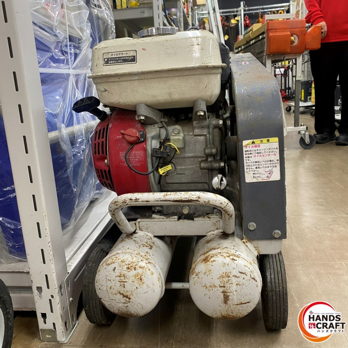 【ハンズクラフト安佐北店】セイワ　SPC-22GLS　3馬力エンジンコンプレッサー【引取限定】 精和産業 3馬力 防音型 エンジン コンプレッサー 【SCP-22GLS】スロー