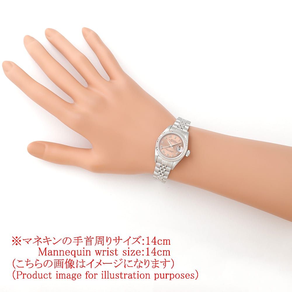 ロレックス デイトジャスト 79174 ピンク ローマ P番 レディース 中古 腕時計 中古)ROLEX ロレックス デイトジャスト 79174 ピンクローマ ジュビリー
