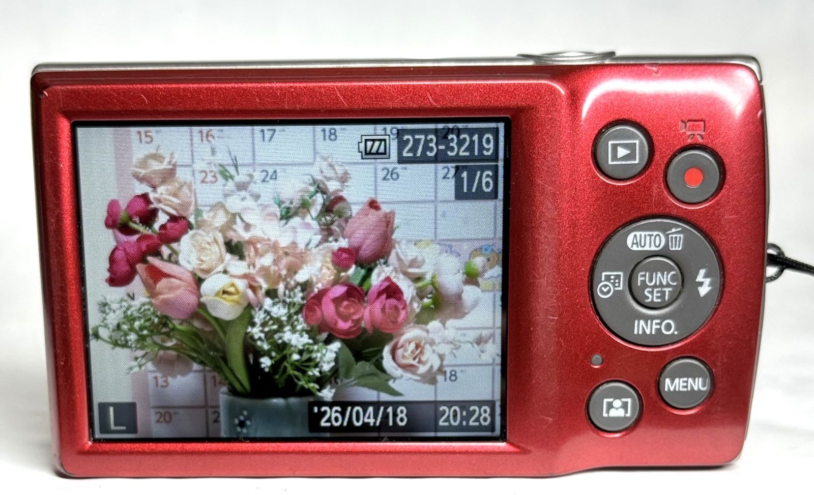 Canon IXY200 PC2333 HD 20MP 8x デジタルカメラ Red 基本動作確認済み