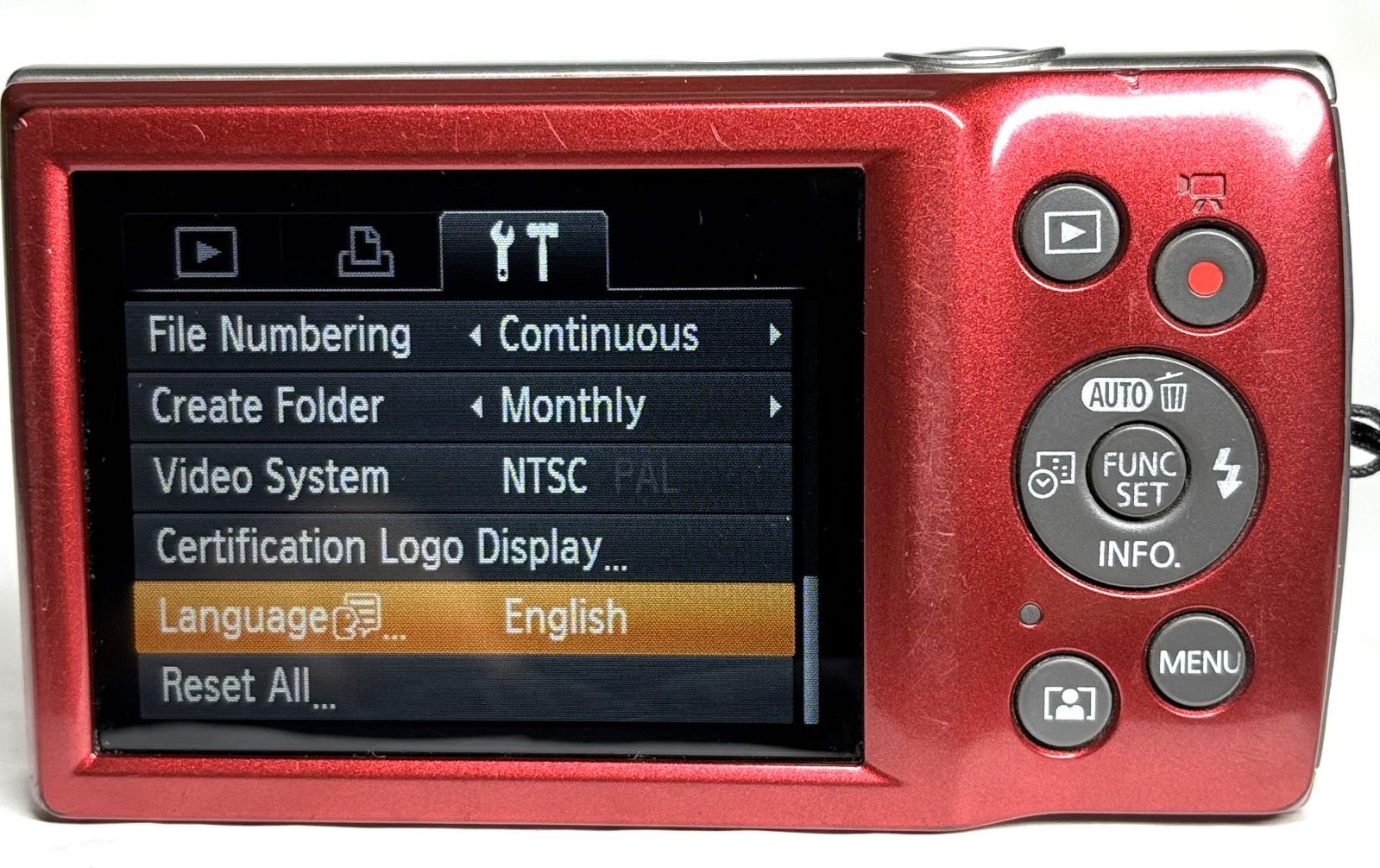 Canon IXY200 PC2333 HD 20MP 8x デジタルカメラ Red 基本動作確認済み