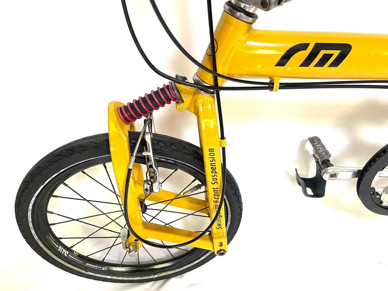 R&M ライズ＆ミューラー BD-1 折り畳み自転車 ミニベロ イエロー No.354 ※現金、クレジット、スマホ決済対応※ R&M 「ライズアンドミューラー」 BD-1 2000頃 折り畳み自転車