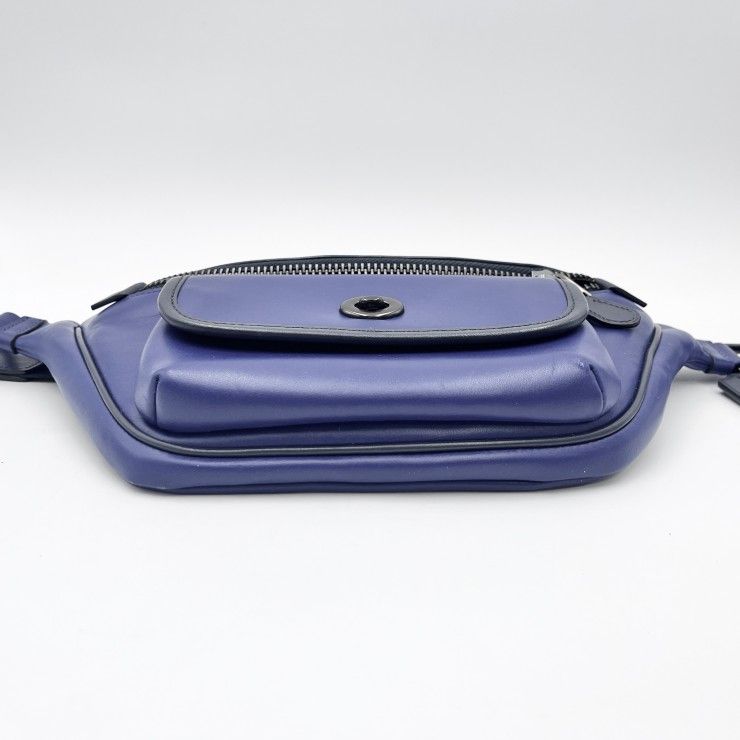 COACH（コーチ）ヘリテージ ベルトバッグ ボディバッグ レザー ブルー