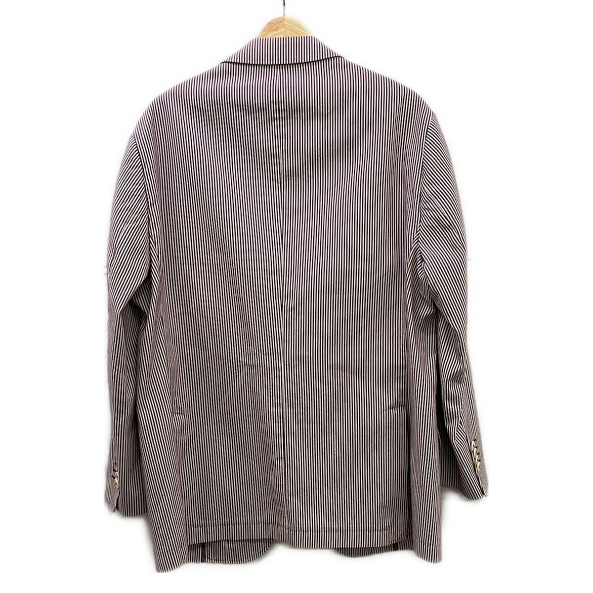N*e様 エトロ スエードジャケット サイズ42 ETRO(エトロ) ジャケット サイズ56 XL メンズ パープル×白 ストライプ